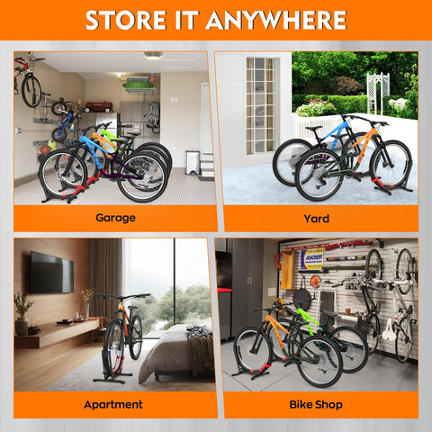 ALIXUEQIN bike stand floor non-slip feet protect floors during use.