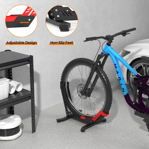 ALIXUEQIN bike stand floor packaging with hardware and manual.