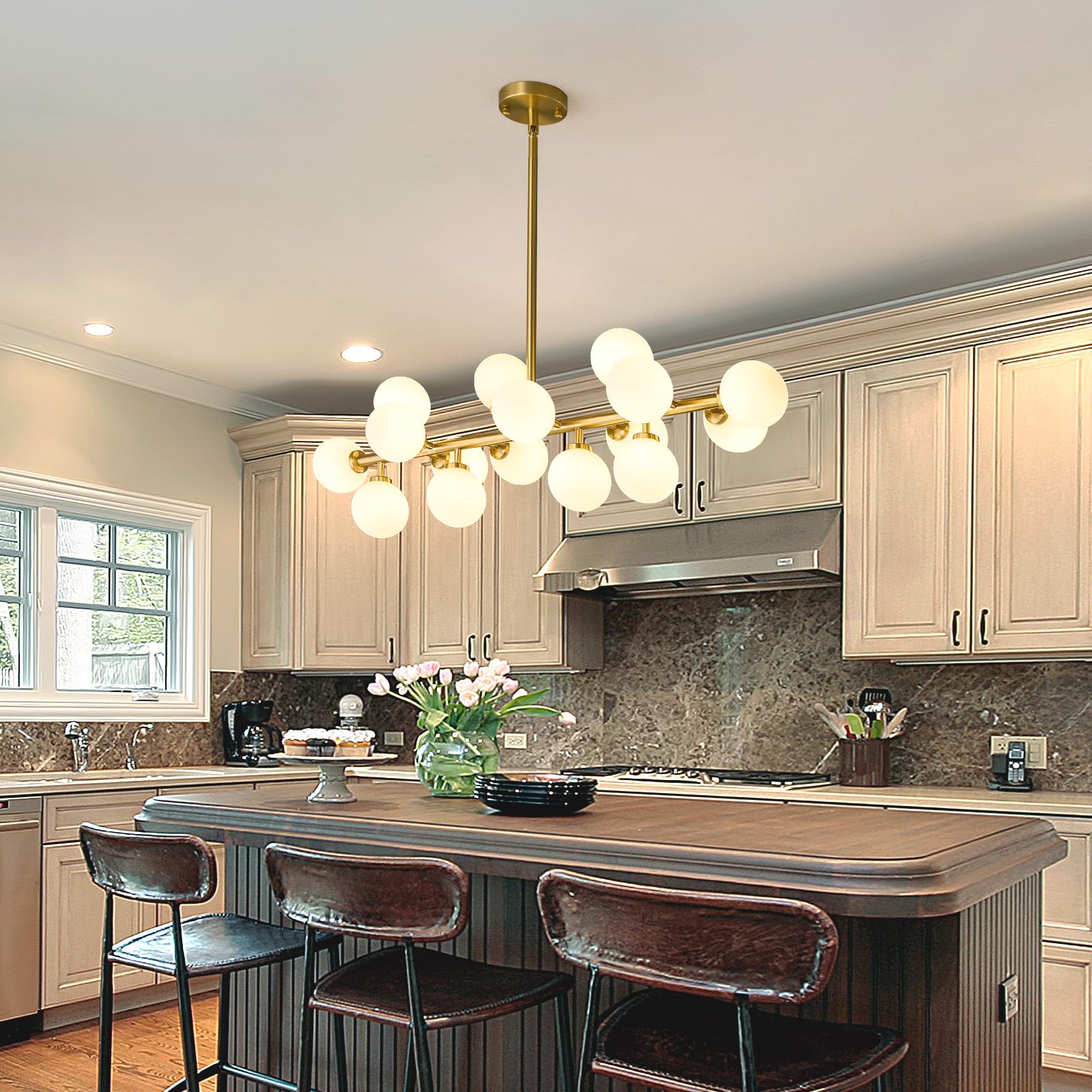 ALIYIQI compact fixture complements modern living spaces with scale and glow.