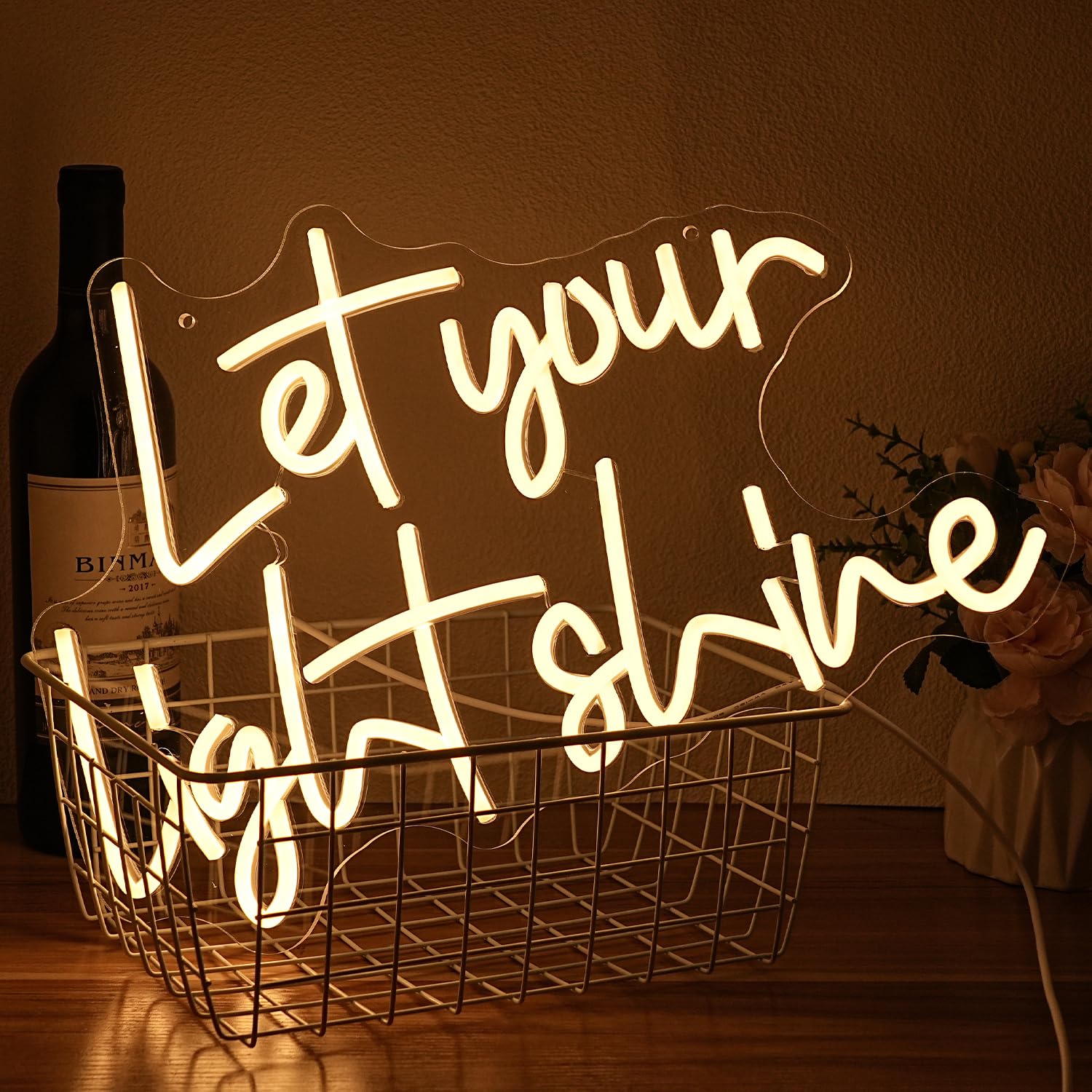 Alkkign Bible verse LED neon sign enhances study corners with soft glow
