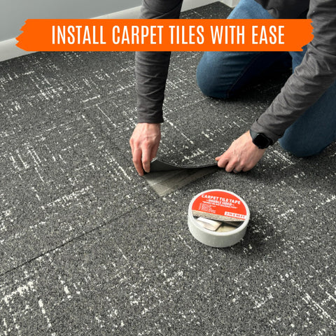 All Flooring Now tape-on-vinyl-floor shows safe adhesive.