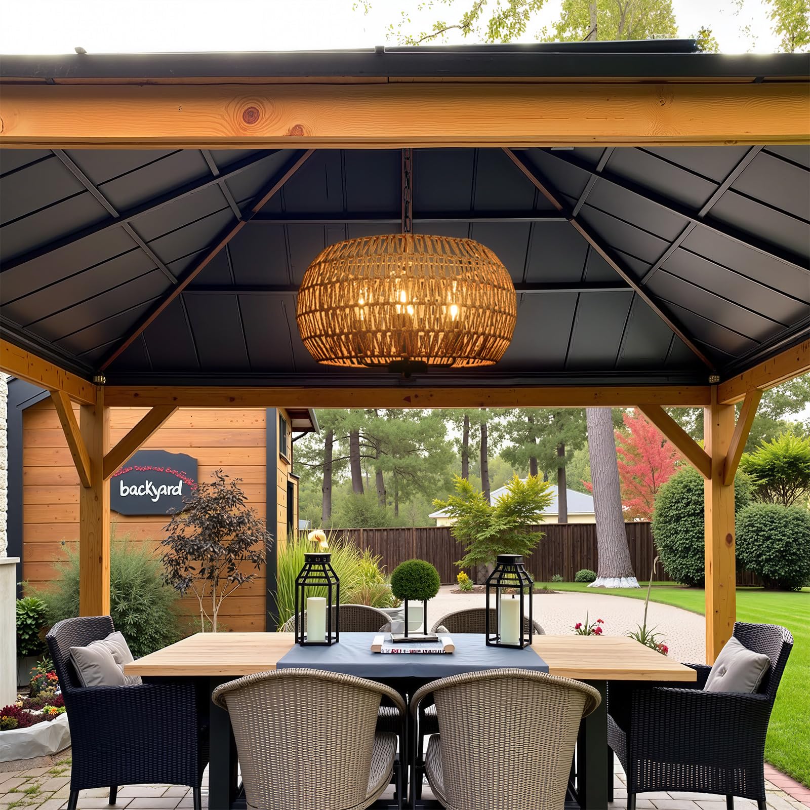 All Fortune boho outdoor lighting adds cozy ambiance for year-round entertaining