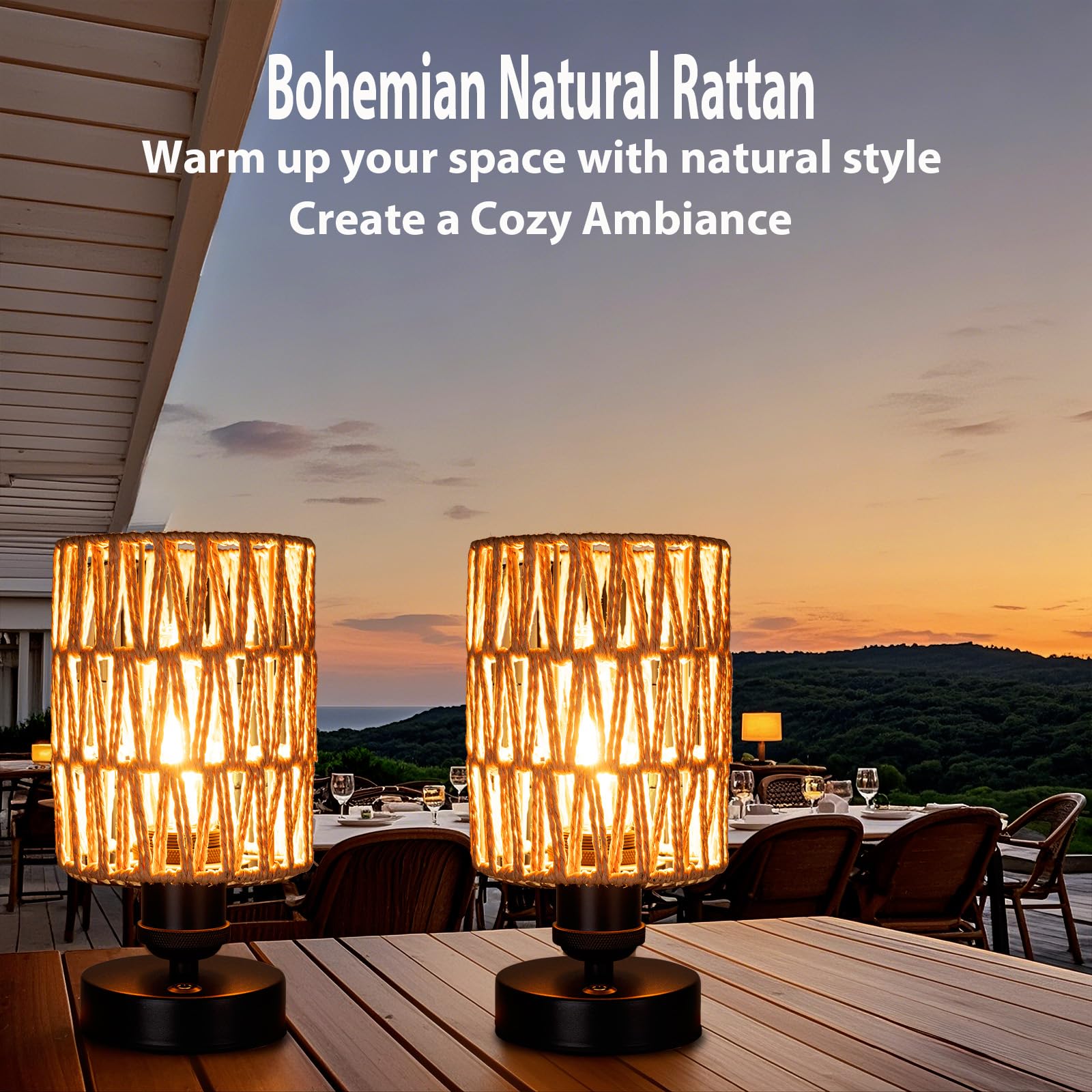 All Fortune cordless lamp beige included bulb shown