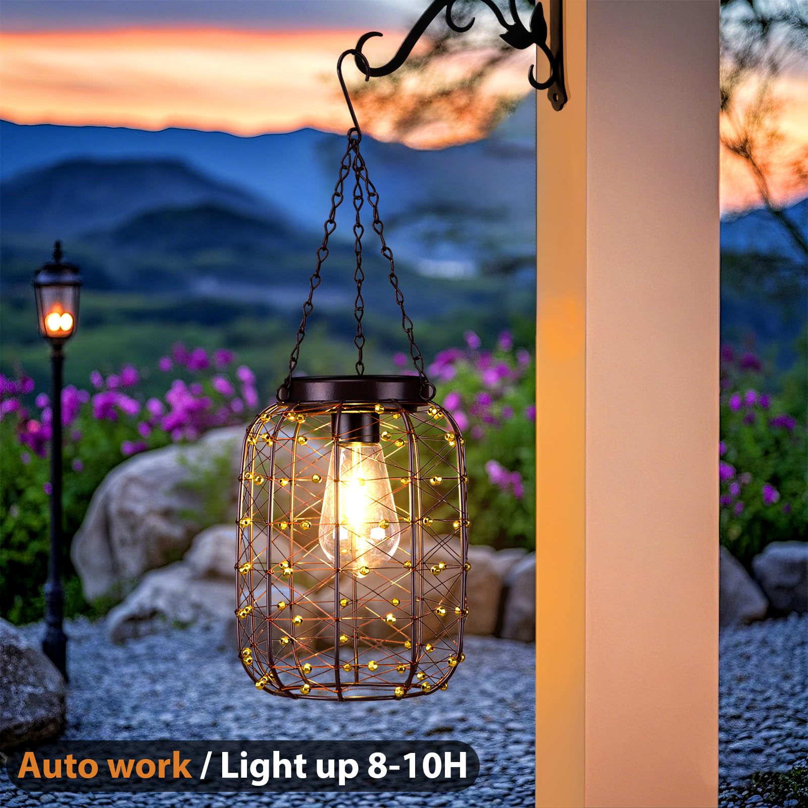 ALL FORTUNE hanging lantern chain hook ready for outdoor mounting