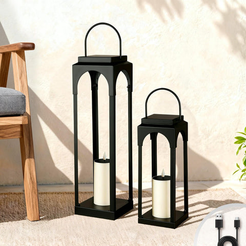 ALL FORTUNE porch lanterns illuminate a dusk exterior with warm glow.