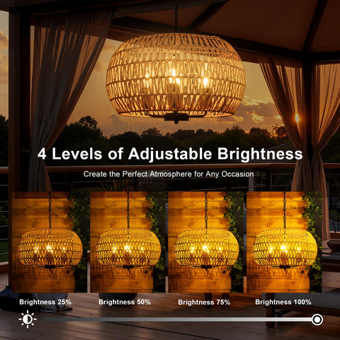 All Fortune waterproof outdoor chandelier stands up to weather delivering consistent mood lighting