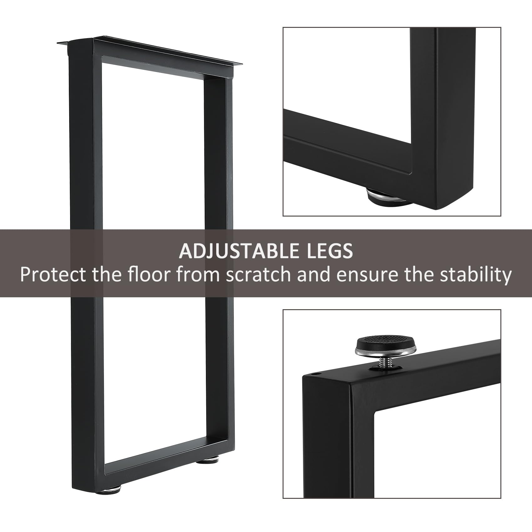 ALLCOS adjustable feet pads prevent wobble on uneven floors for level surfaces.