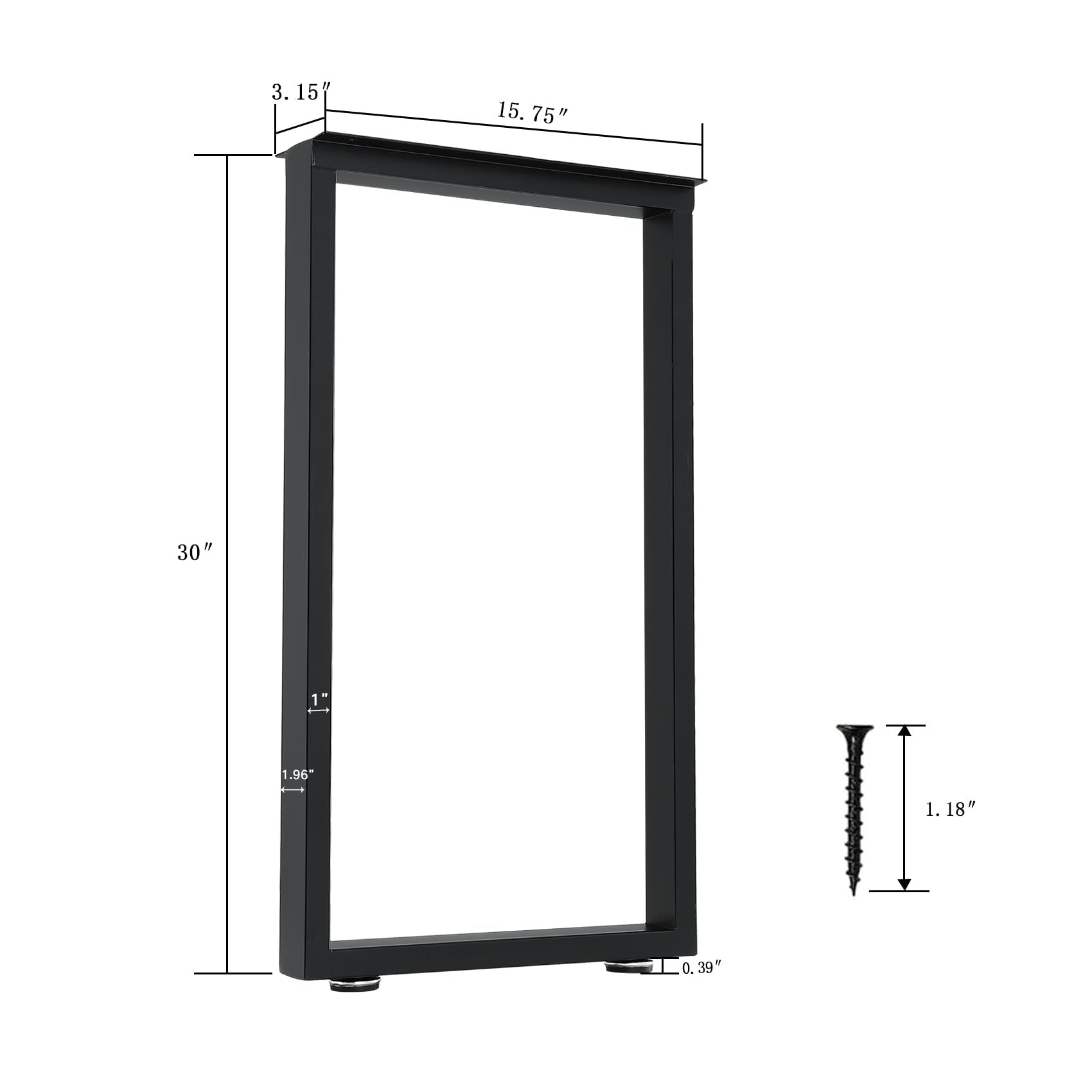 ALLCOS black dining table legs offer stable height and a clean industrial look.