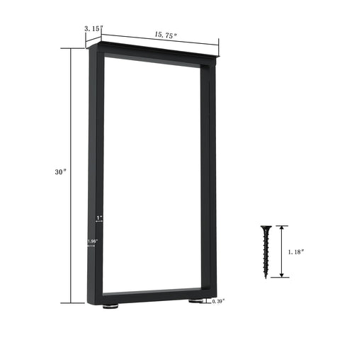 ALLCOS black dining table legs offer stable height and a clean industrial look.
