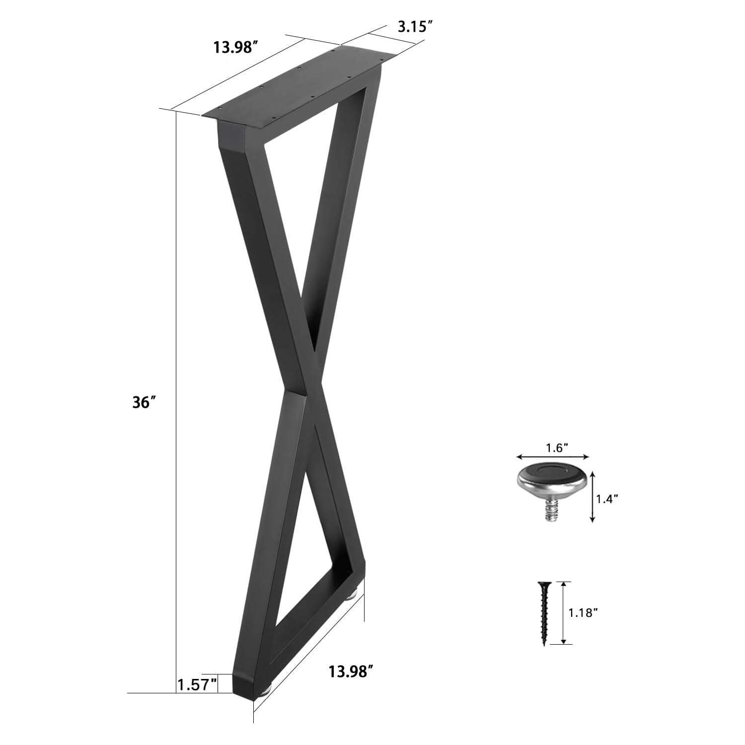 ALLCOS adjustable feet for stable leveling on uneven floors.