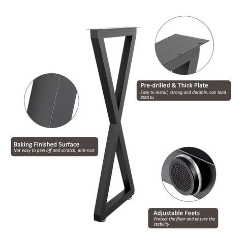 ALLCOS black finish adds durable, stylish support for home bars.