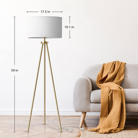 ALLDIO tall floor lamp suitable for home office and reading