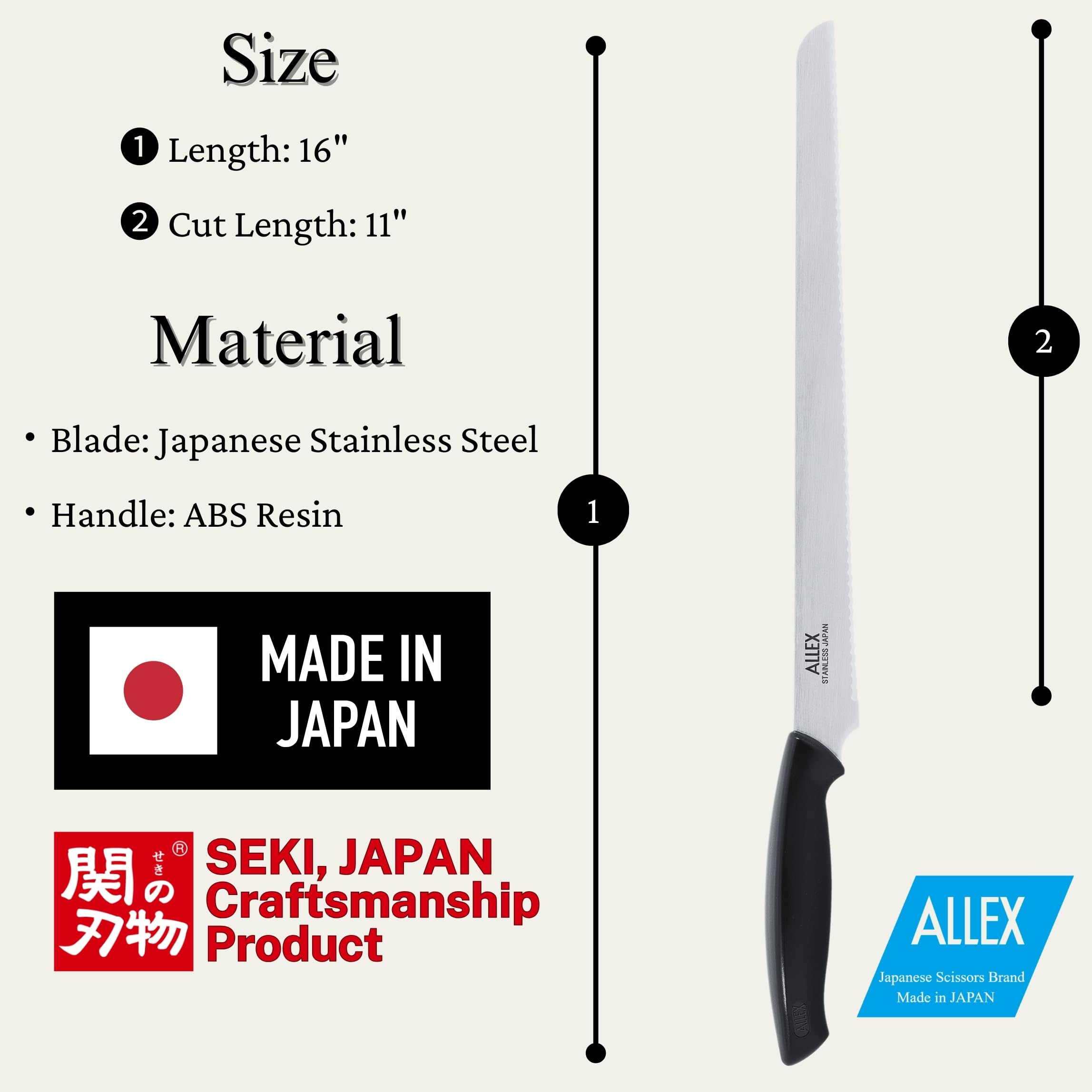 ALLEX Japanese stainless steel blade for sharp, durable insulation cuts