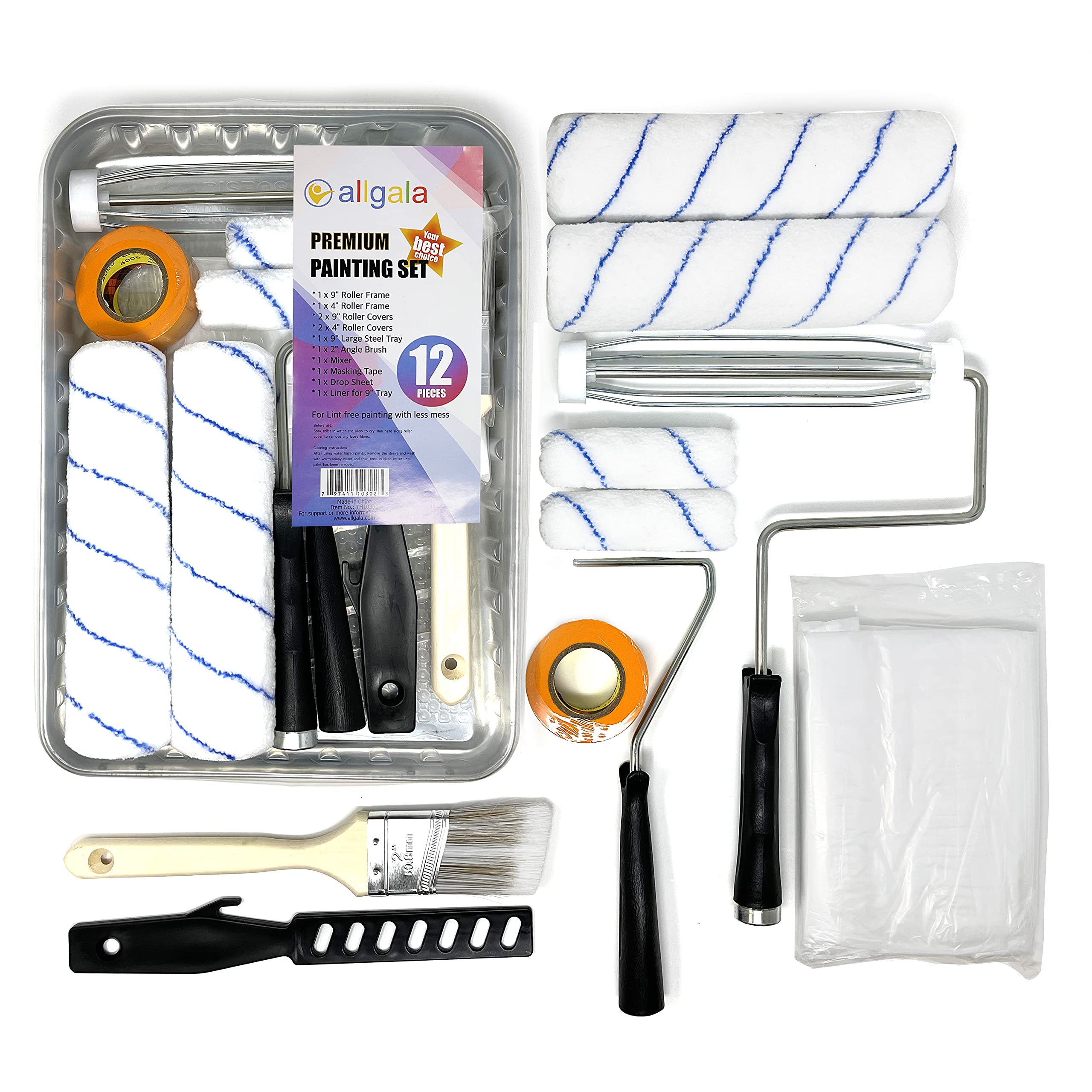 Allgala Paint Roller Kit overview with complete 12-piece set for efficient renovations.