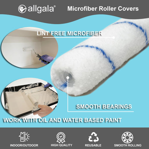 Allgala mini roller with seamless core for a steady, uninterrupted roll.