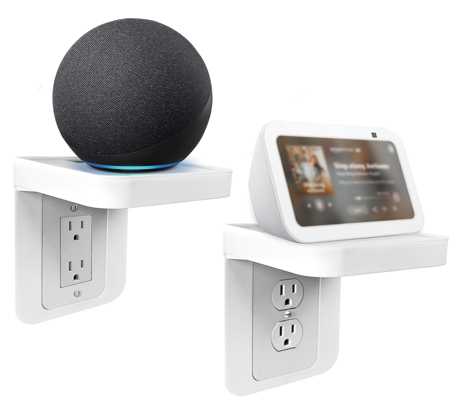 ALLICAVER Outlet Shelf mounted over outlet for neat charging