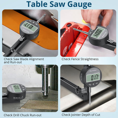 ALLmeter Digital Table Saw Gauge aids fence alignment for safer, cleaner cuts