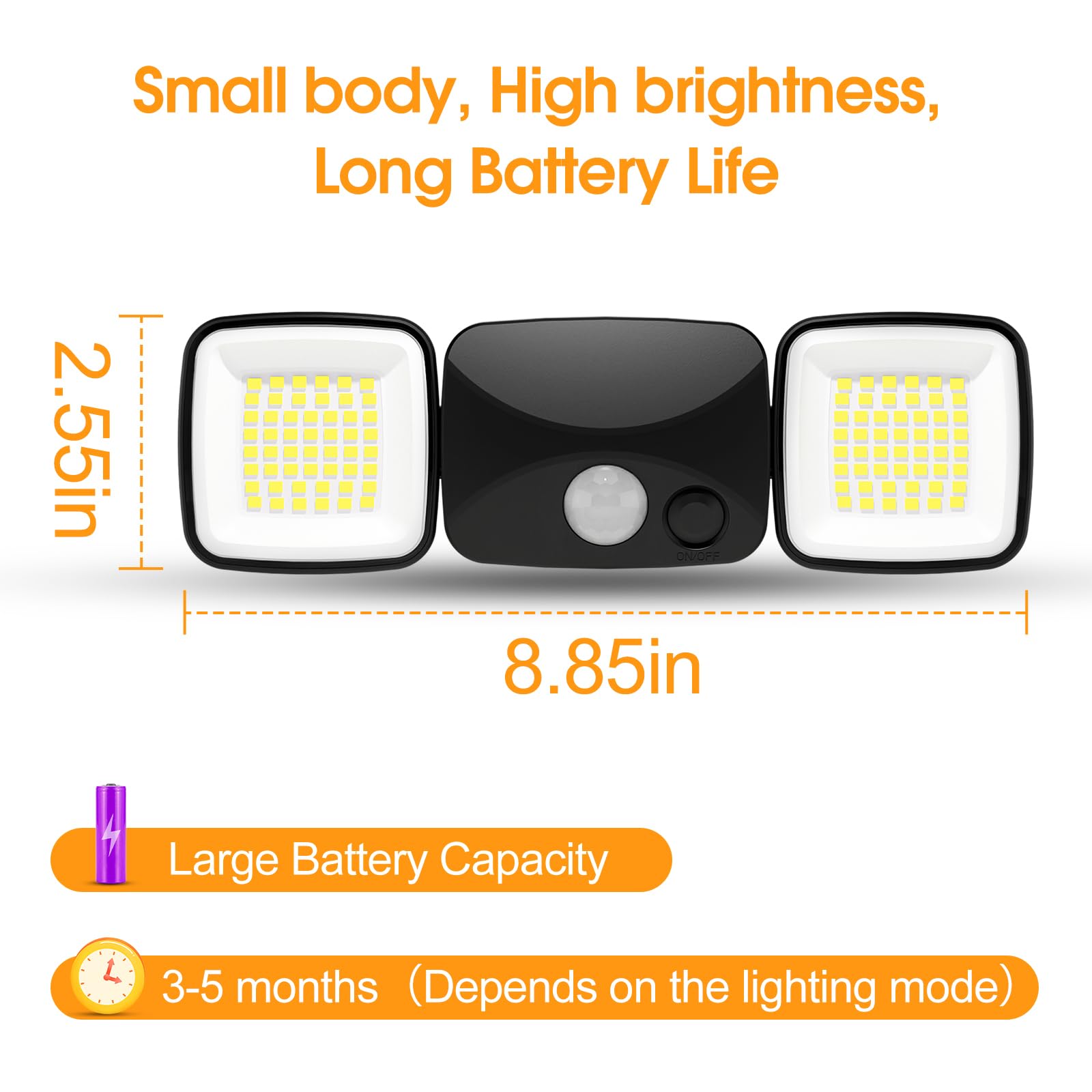 Allotall light showing USB C charging port for easy topping up