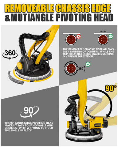 ALLOY POWER drywall sander kit content includes accessories for immediate use.