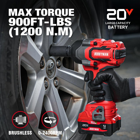 Alloyman 1/2-inch drive brushless-motor delivers efficient torque.