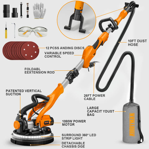 Alloyman retractable handle reaches high ceilings without ladders.