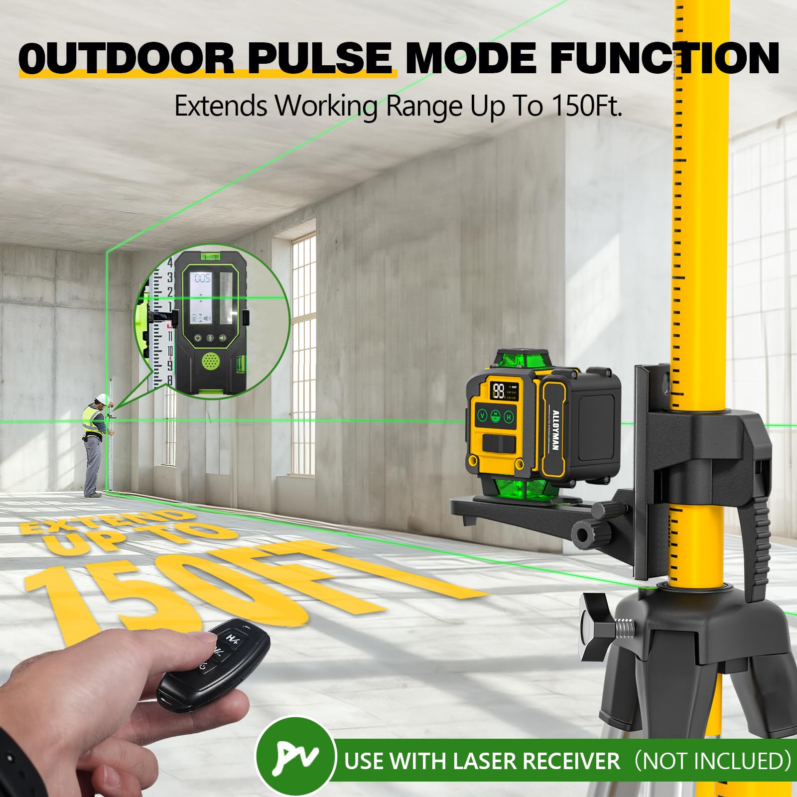 Alloyman self-leveling mode with manual option supports flexible project workflows.