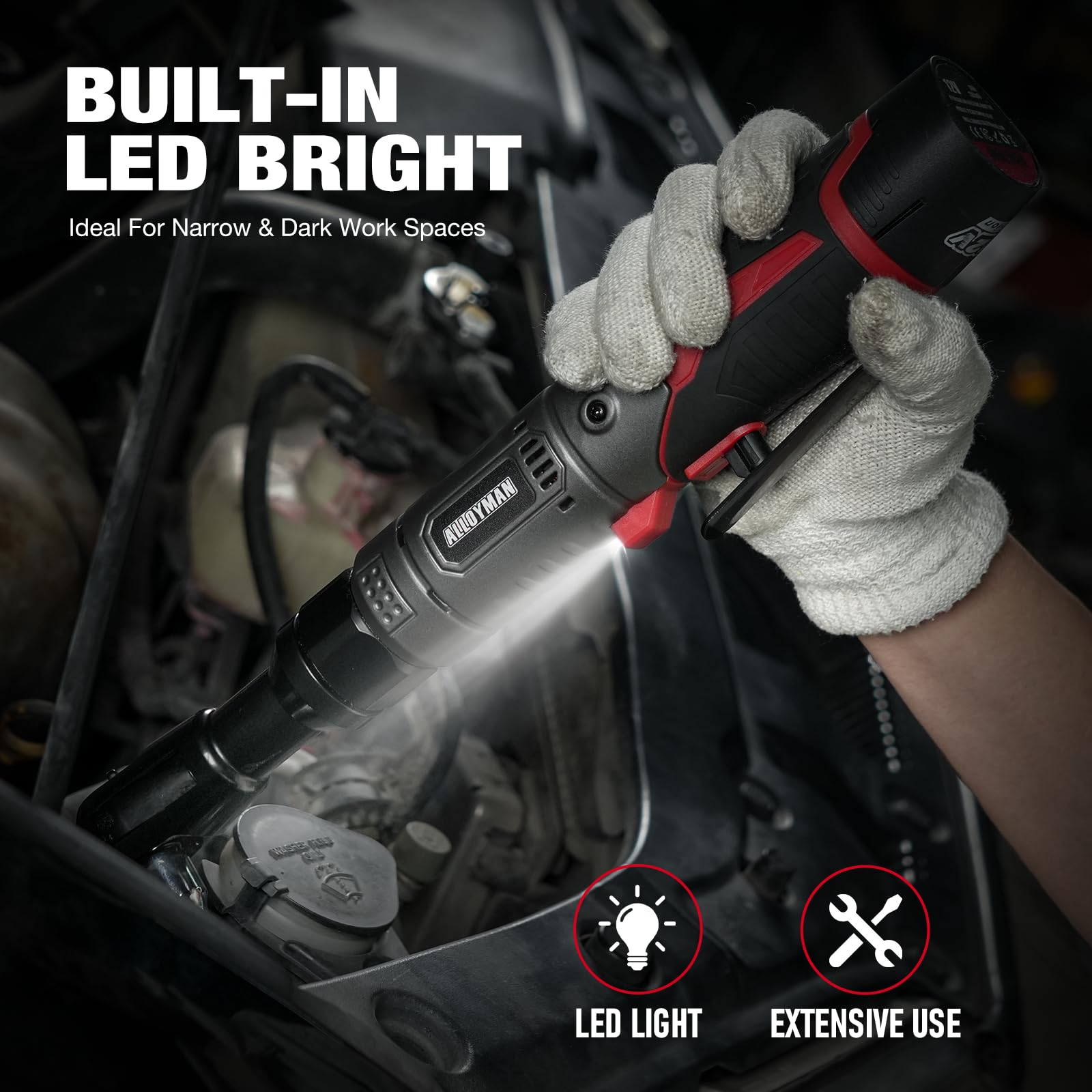 Alloyman six-socket set with extension rod included