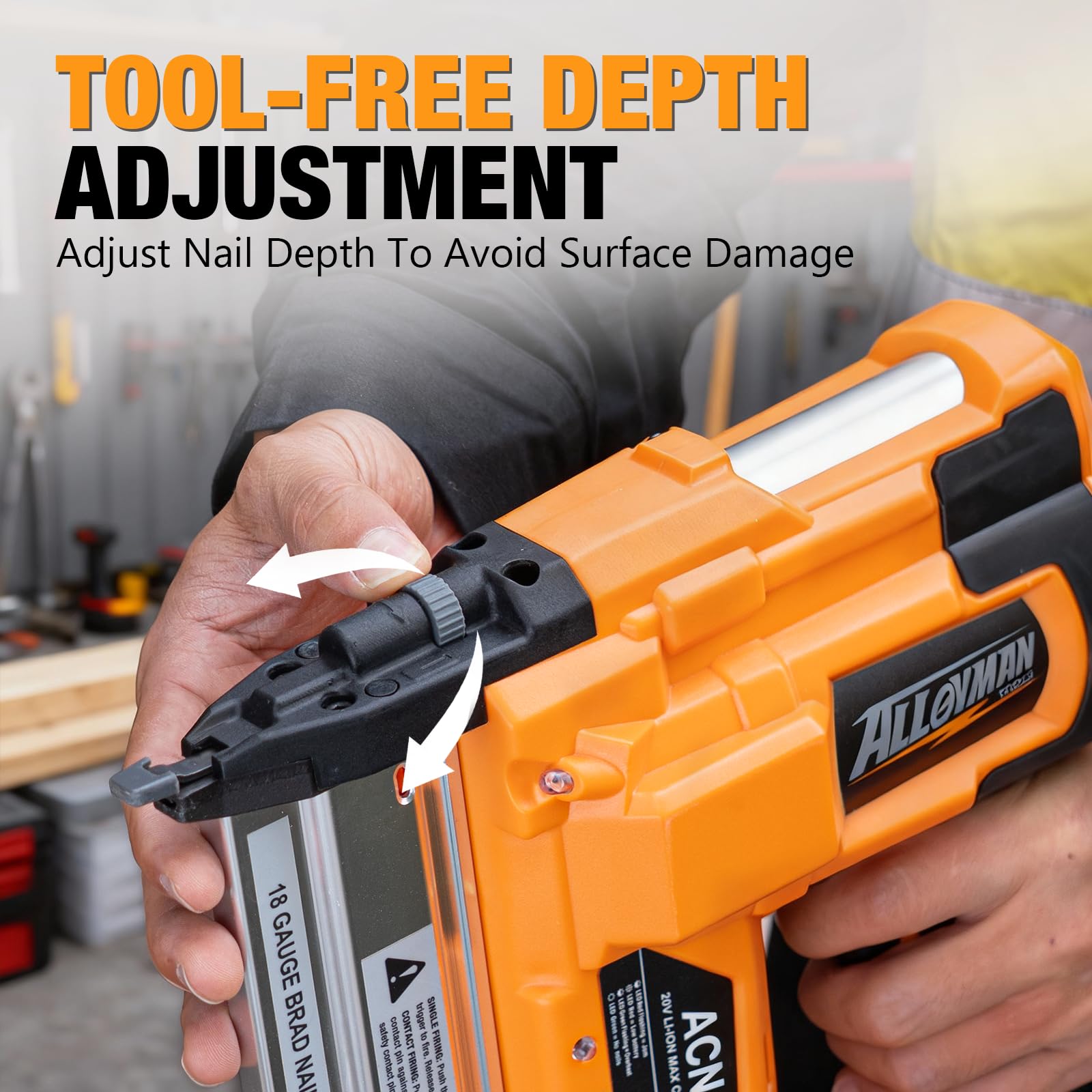 Alloyman tool-free jam release and LED light improve visibility.