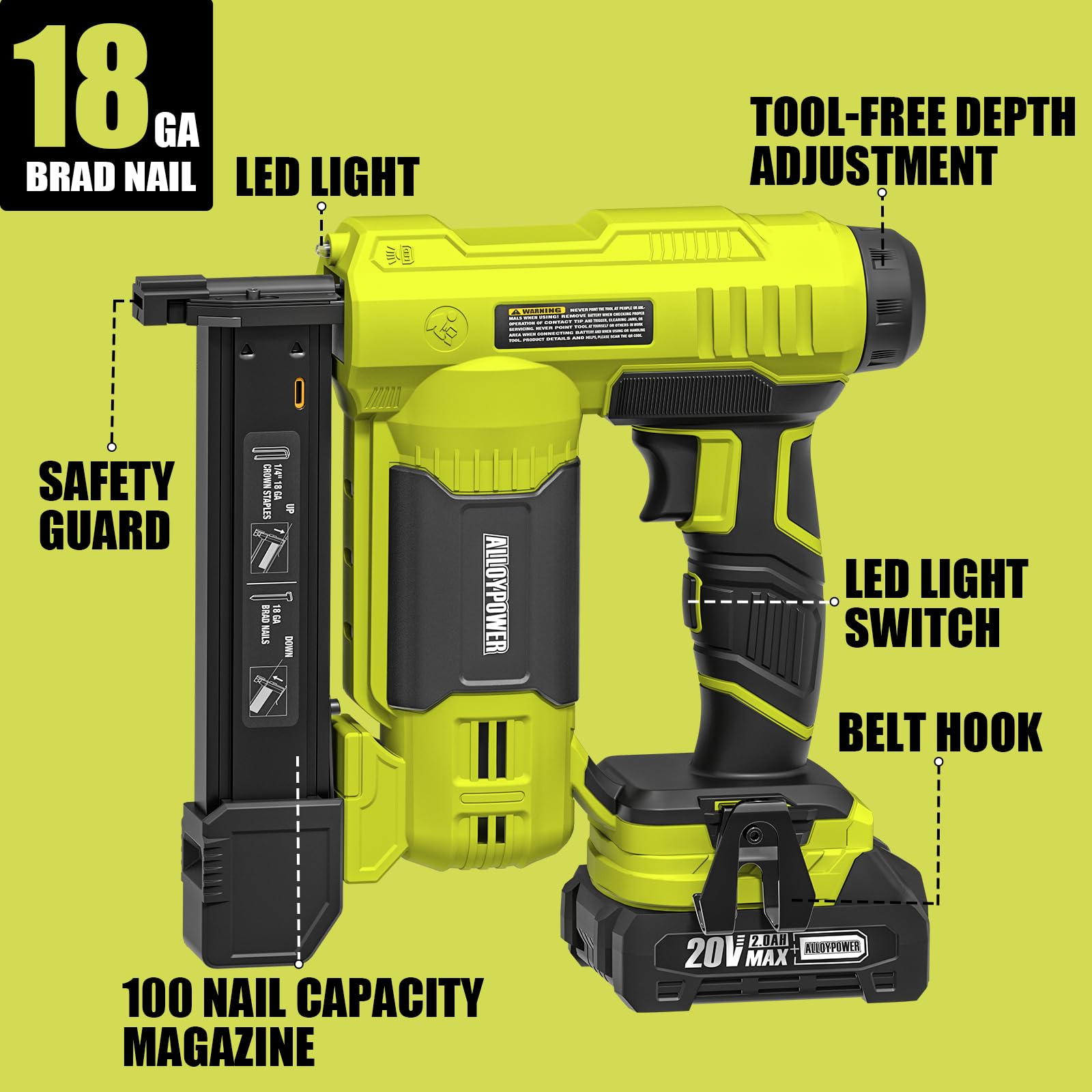 Alloy Power belt hook enables portable, hands-free work on-site.