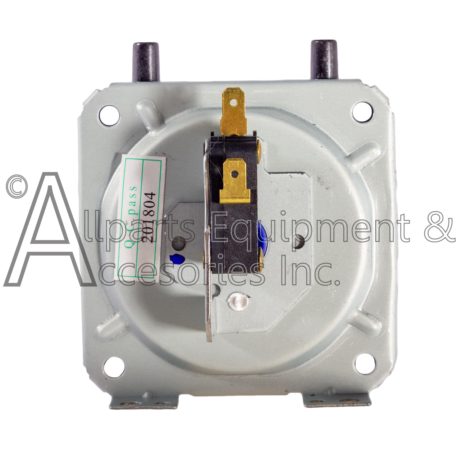 Allparts 60146 pressure switch side view highlights easy replacement for gas furnaces.