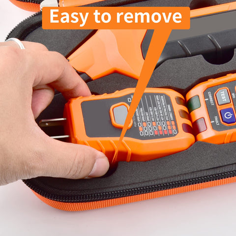 ALLPRIMO Klein ET310 case zipper pocket stores accessories neatly.