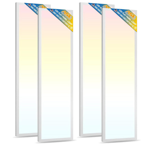 Allsmartlife 1x4ft LED panel front view showing even illumination for kitchens