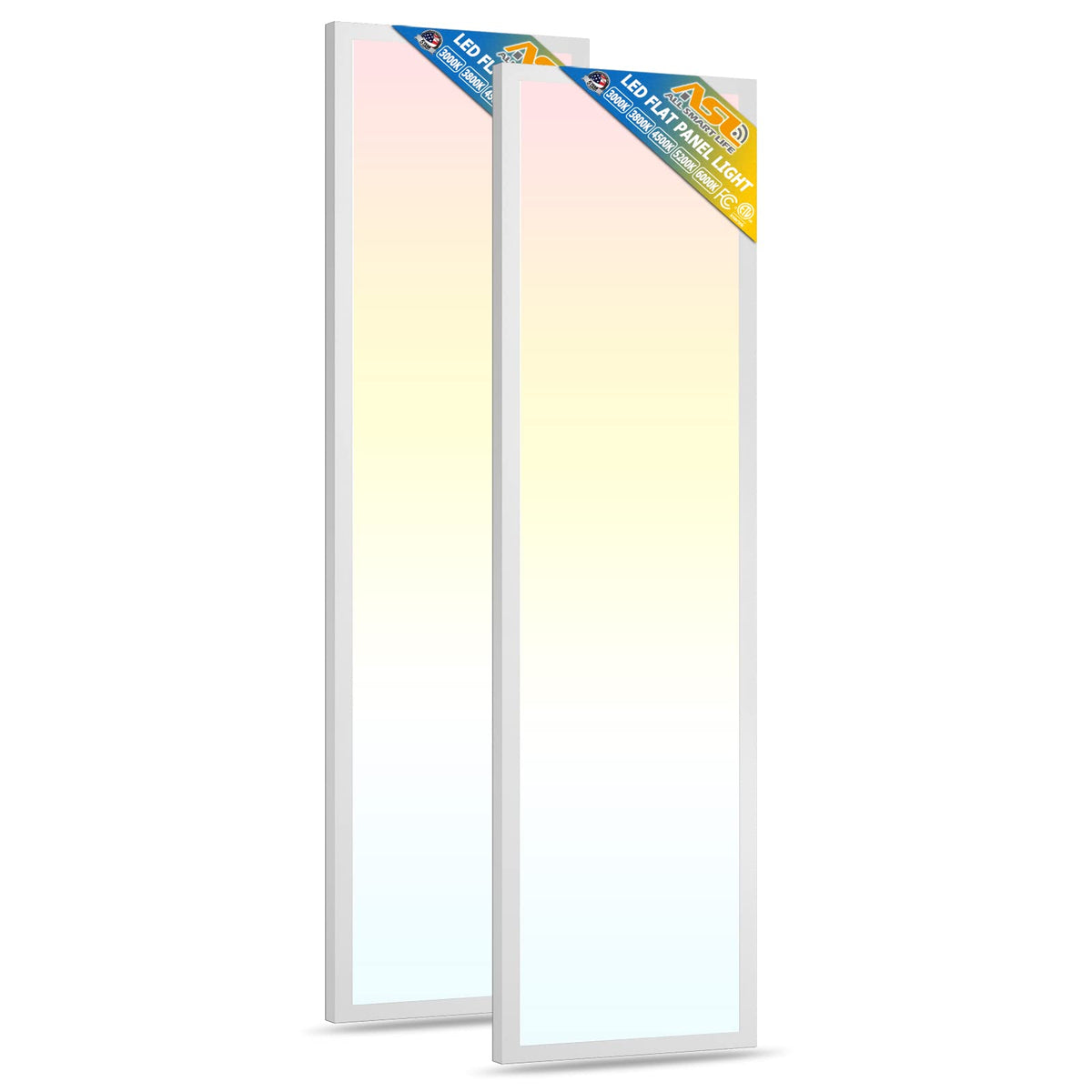 Allsmartlife 1x4ft edge-lit panel close-up showing even, glare-free kitchen lighting