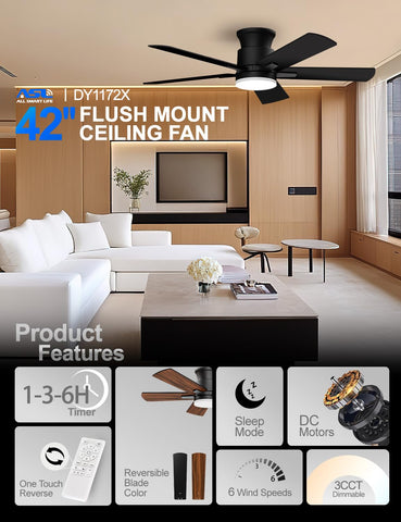 Allsmartlife remote-control ceiling fan for easy hands-free operation.