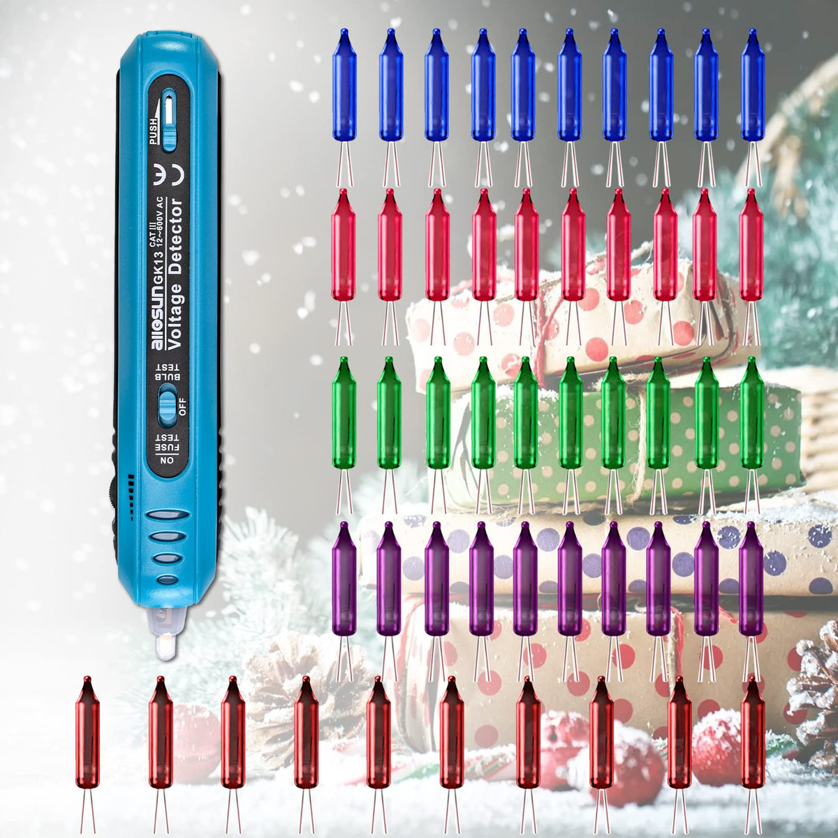 allsun Christmas Light Tester front view for quick diagnostic checks of strings.