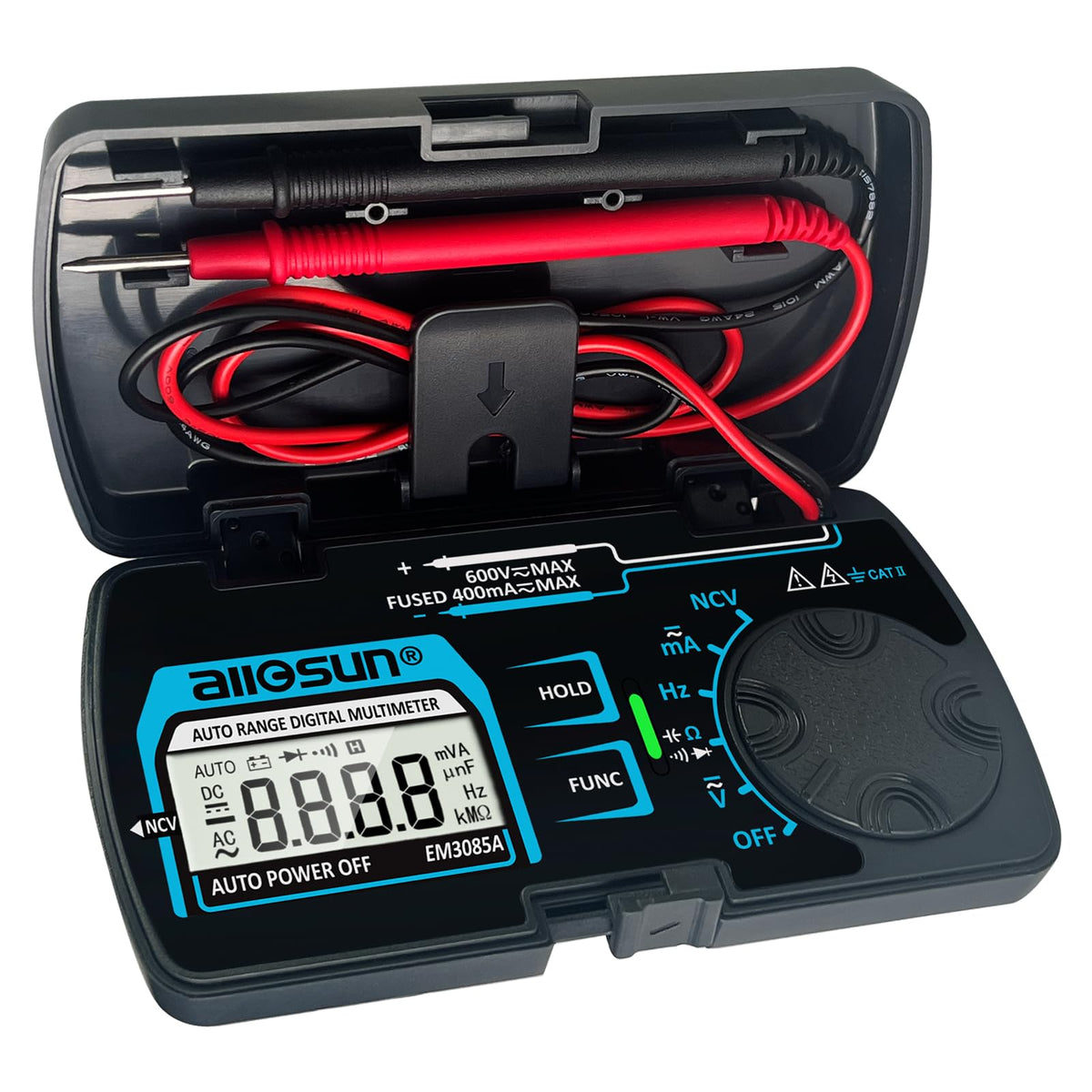 Allsun EM3085A pocket-design multimeter for on-the-go testing and quick measurements