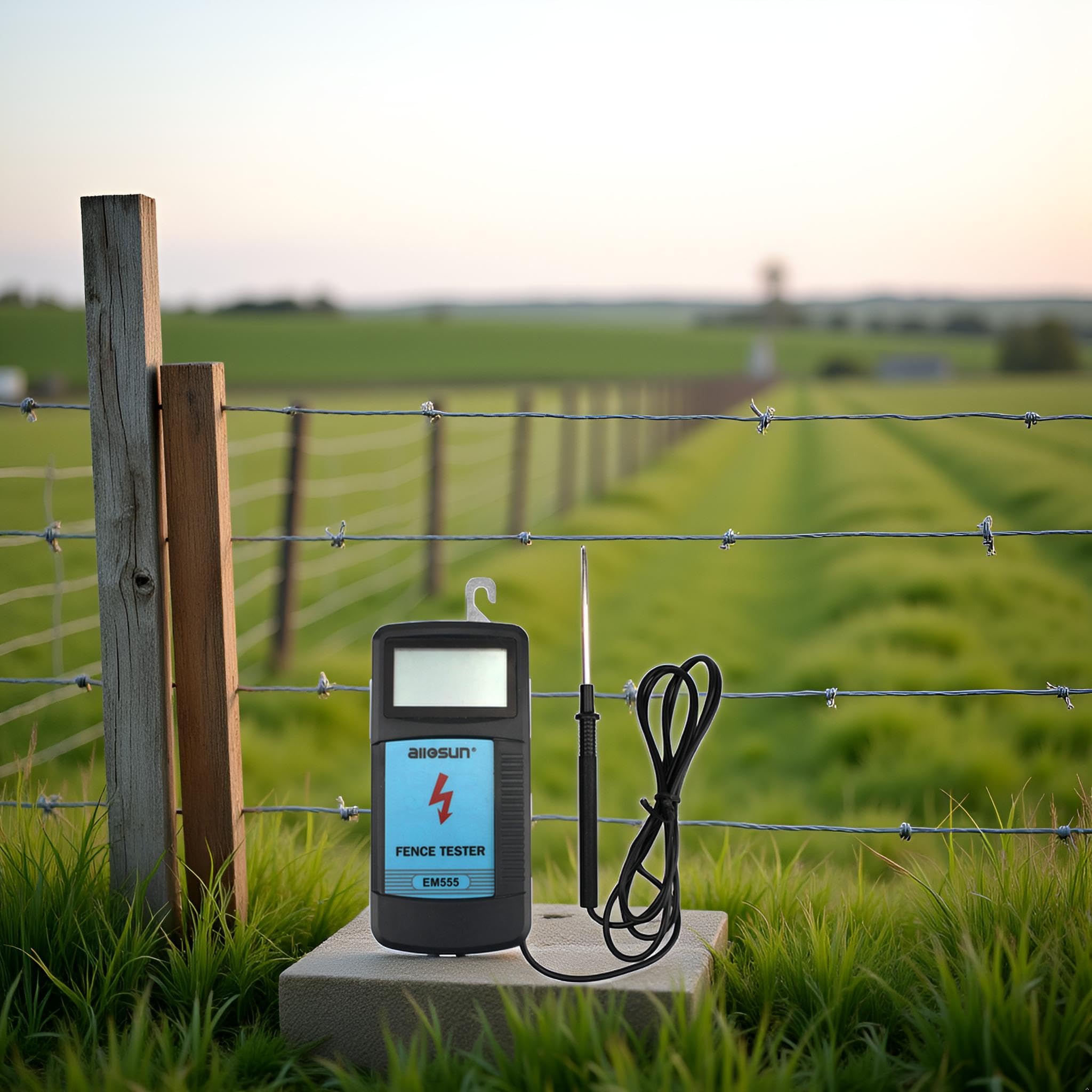 allsun field-use scenario showing practical on-site fence testing