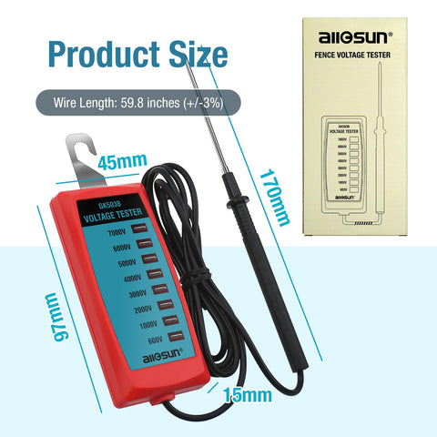 Allsun GK503B pocket-size tester fits in hand for on-the-go testing