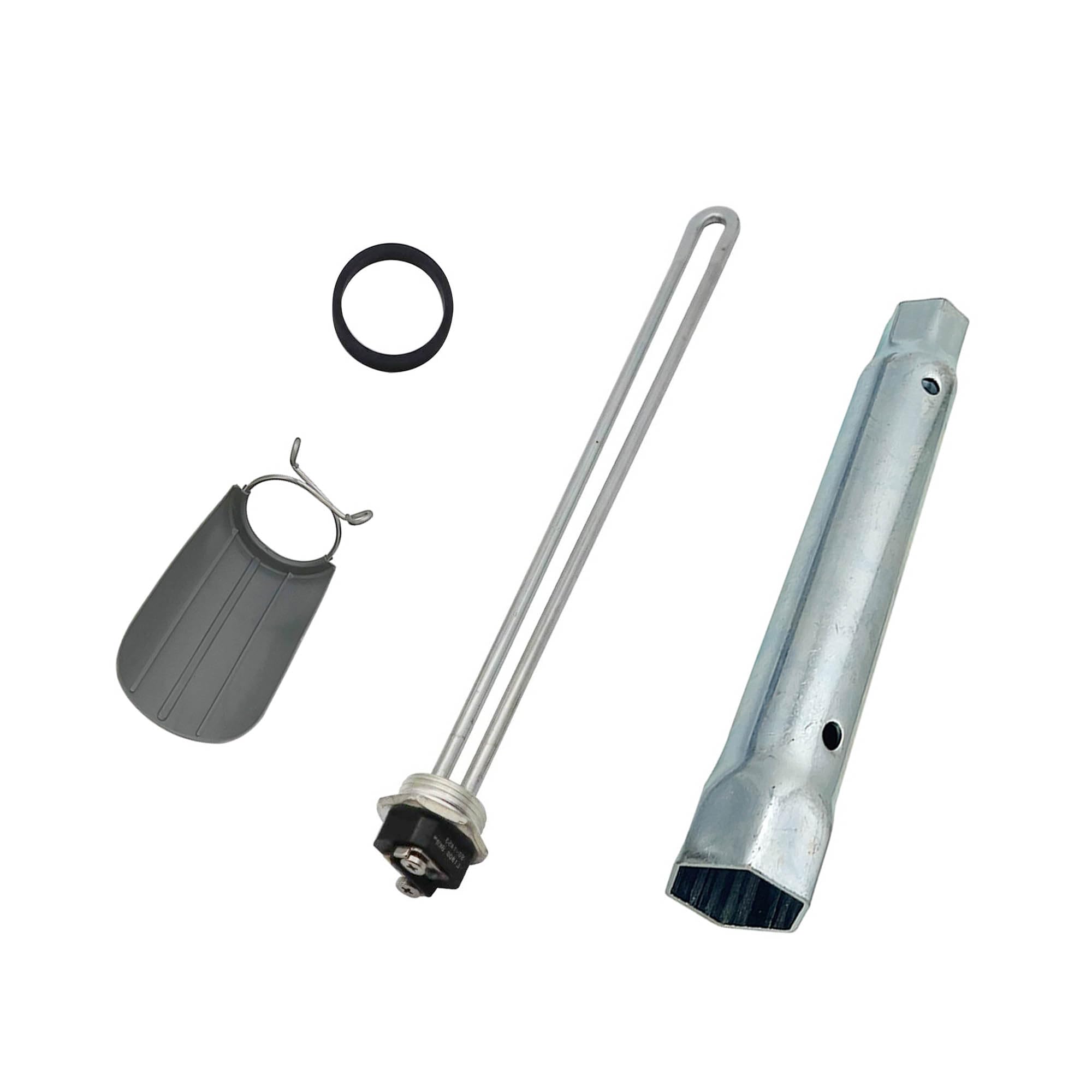 Alltemp water heater element 4500W 240V with 1 1/4 inch threads for quick replacement.