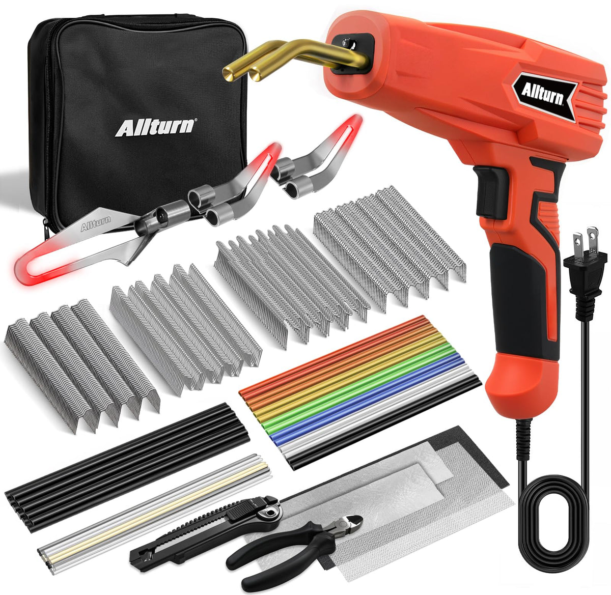 Allturn plastic welder 2-in-1 kit opened for DIY plastic repairs
