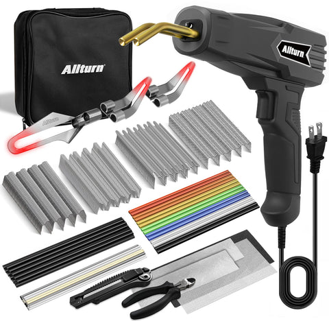 Allturn plastic welder kit in black, front view, ideal for quick mobile repairs.