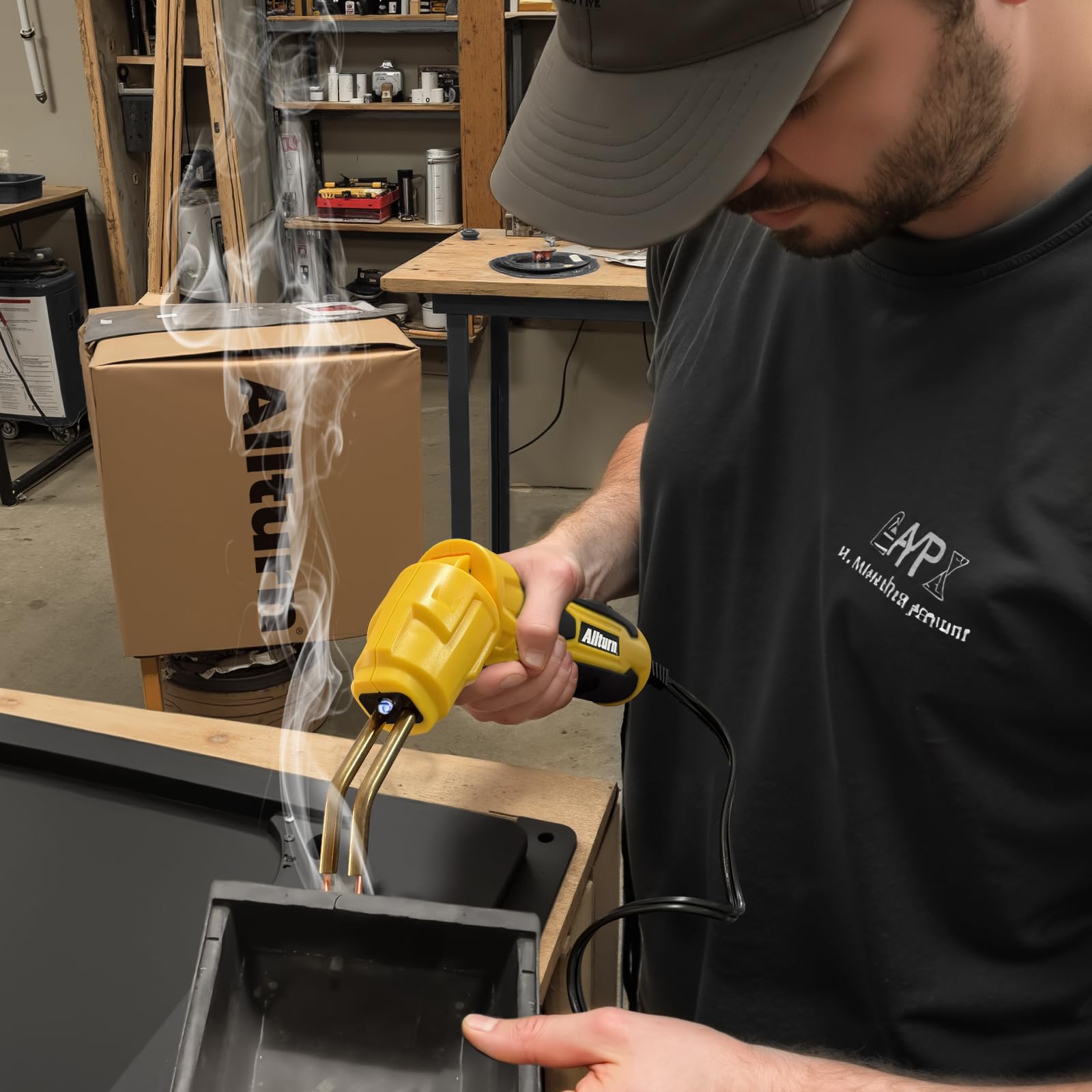 Allturn welder’s internal overheating protection feature for safety.
