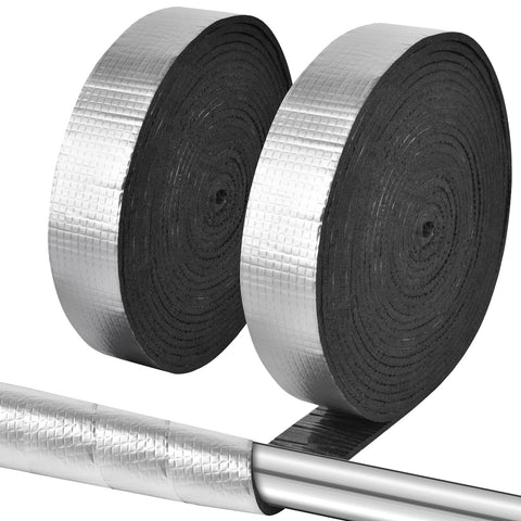 ALLWIN pipe wrap insulation with outdoor-foil finish improves weather resistance.