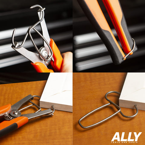 ALLY Tools Miter Spring Clamp Pliers with 8-inch handle, comfortable grip during frame assembly