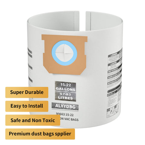 ALYYDBG Shop Vac Bags Type J 90673 shown for versatile compatibility and quick replacement