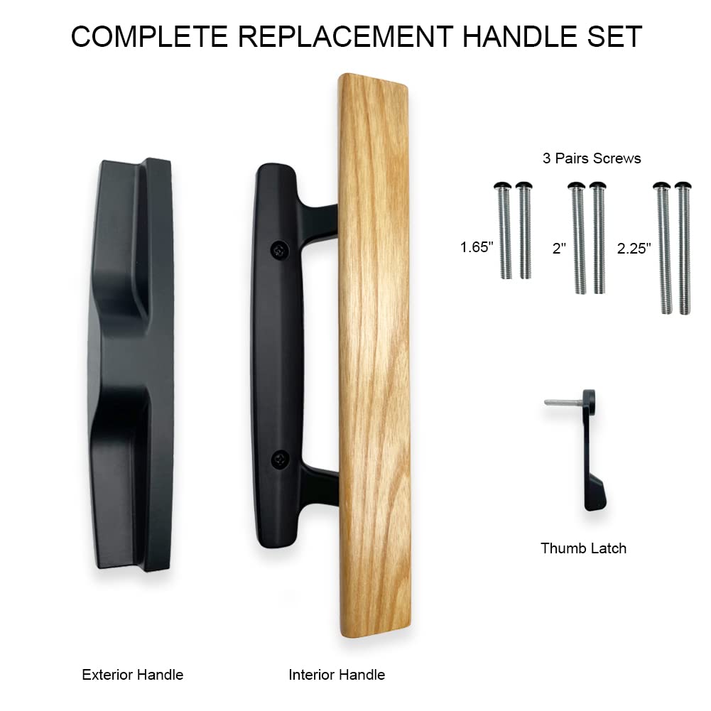 ALLYWASAI exterior metal pull in black finish, non-keyed for simple daily use