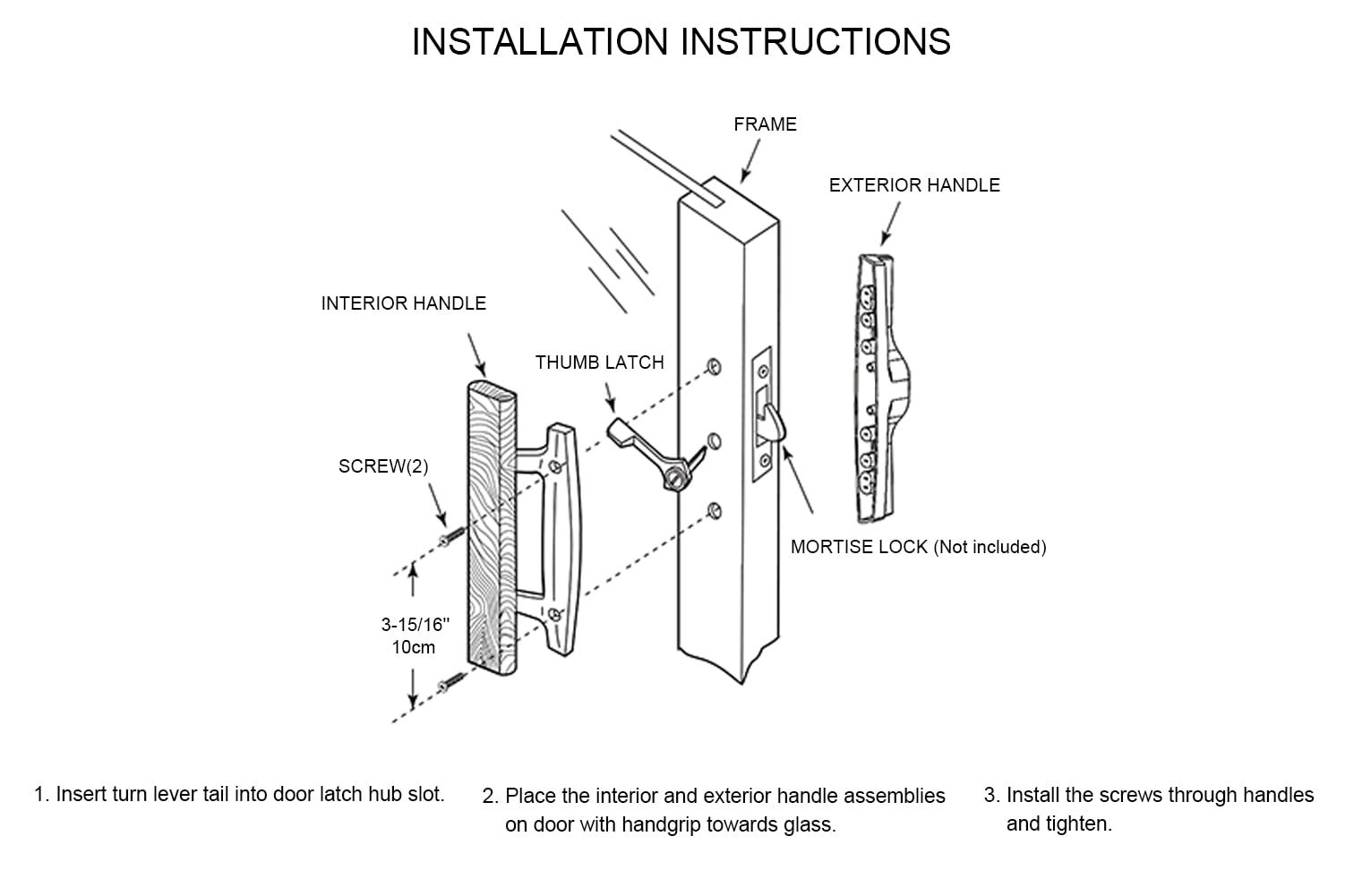 ALLYWASAI alignment with 3-15/16-inch spacing ensures proper installation