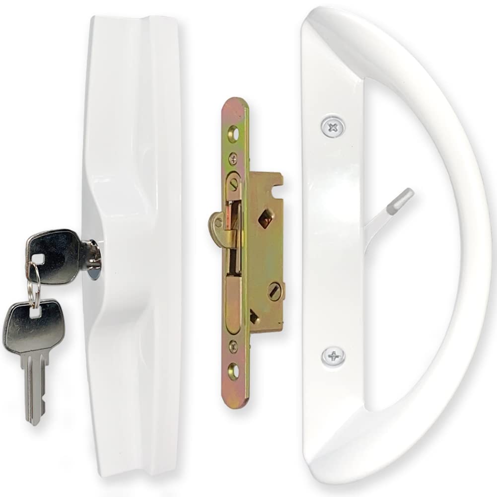 ALLYWASAI patio handle with mortise lock for sliding door operation.