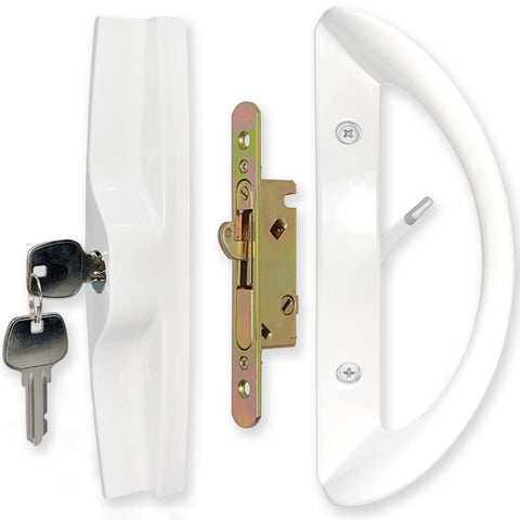 ALLYWASAI patio handle with mortise lock for sliding door operation.