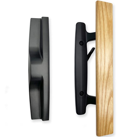ALLYWASAI patio sliding door handle set in black with mortise-style design for smooth operation